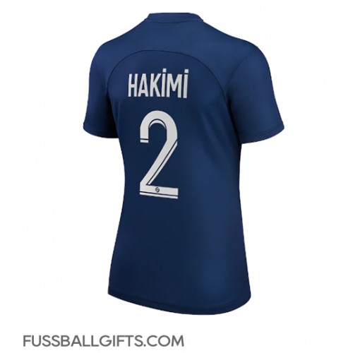 Paris Saint-Germain Achraf Hakimi #2 Fußballbekleidung Heimtrikot Damen 2022-23 Kurzarm